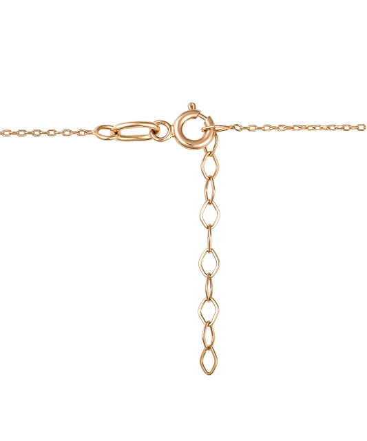 Gold chain with zirconium pendant