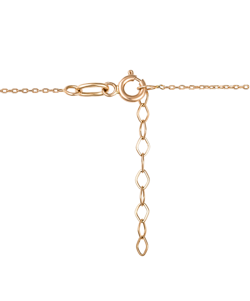 Gold chain with zirconium pendant