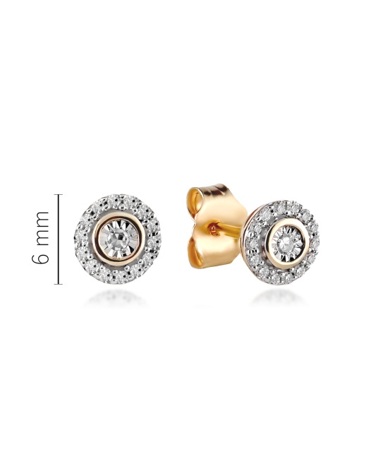 Yellow Gold earrings with diamonds