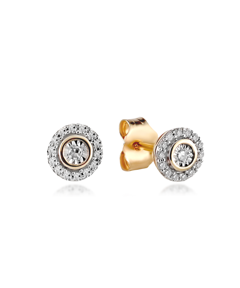 Yellow Gold earrings with diamonds