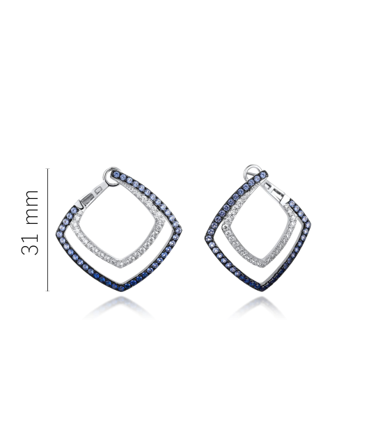 Sterling Silver earrings with zircons and spinels