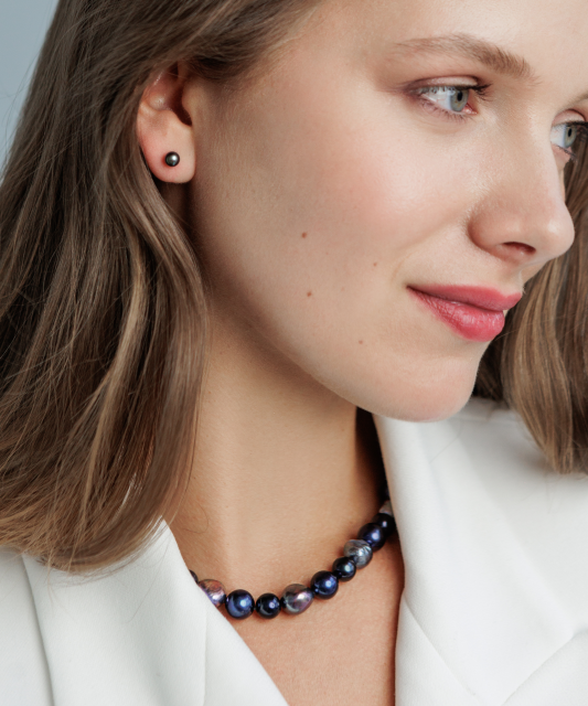 Pearl necklaces with sterling silver