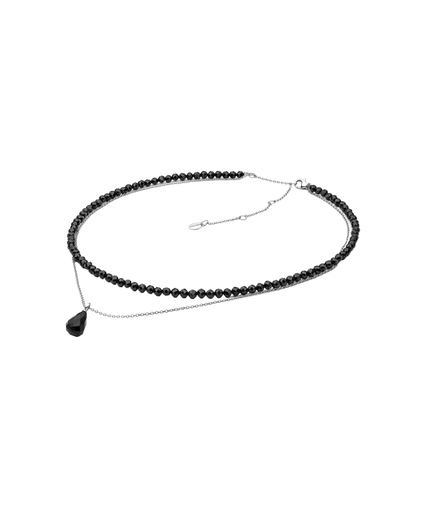 Silver chain with spinels and onyx