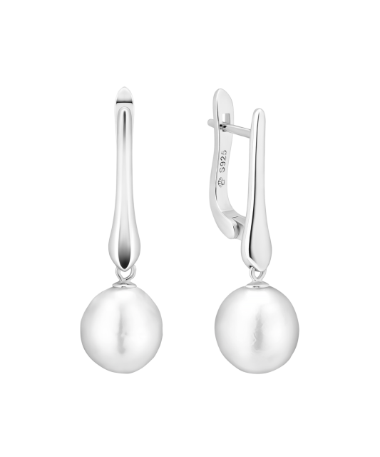 Sterling silver earrings with pearls