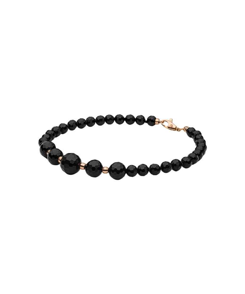 Bracelet with onyx and gold