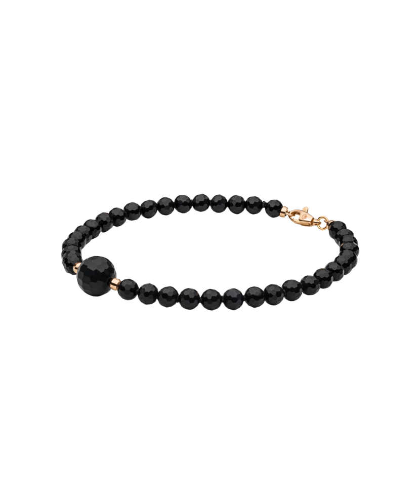 Bracelet with onyx and gold