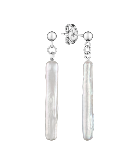 Sterling silver earrings with pearls