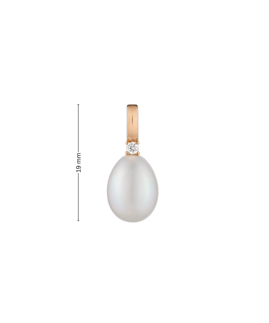 Gold Pearl Pendant and zirconium