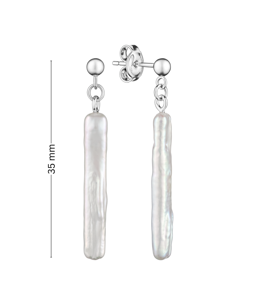 Sterling silver earrings with pearls