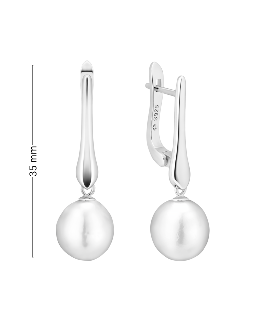 Sterling silver earrings with pearls