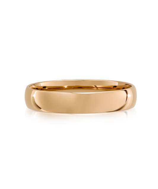 Gold wedding ring 4mm with comfort