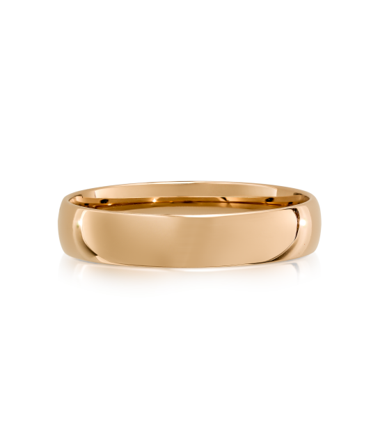 Gold wedding ring 5mm with comfort