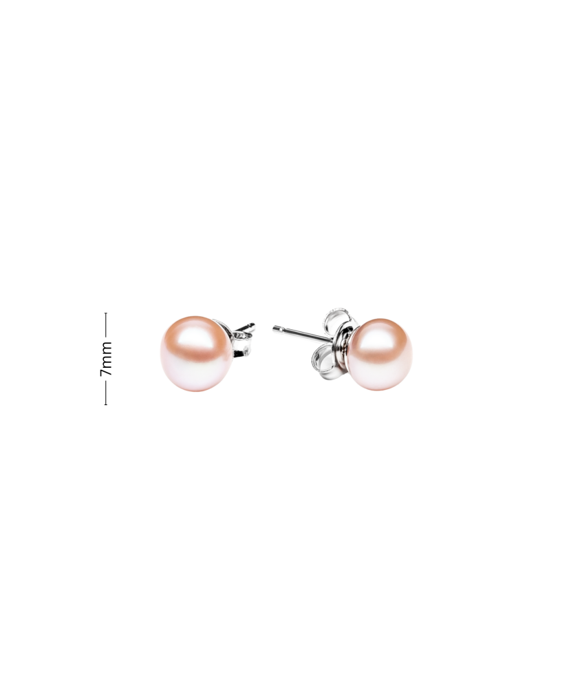 Sterling silver earrings with natural pearls