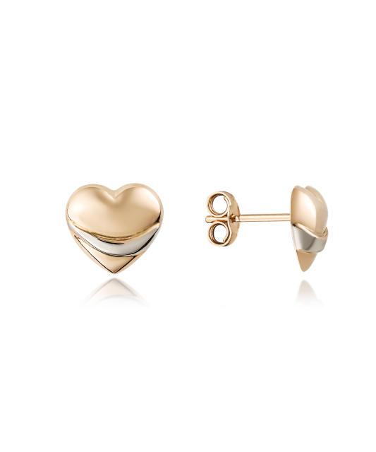 Gold earrings "heart"