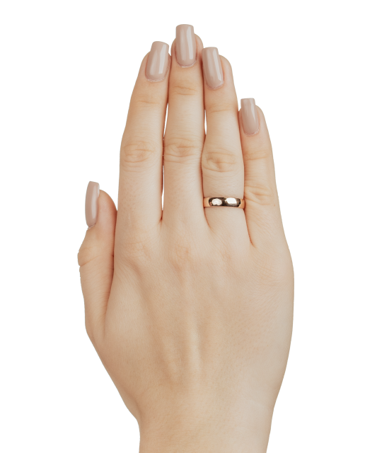 Gold wedding ring 4mm with comfort