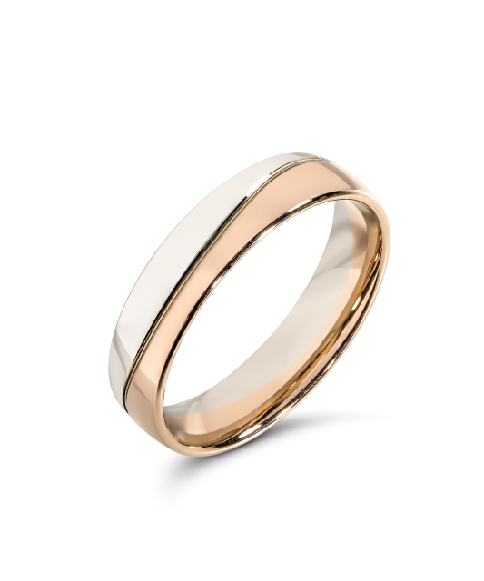 Gold wedding ring 4.5mm with comfort