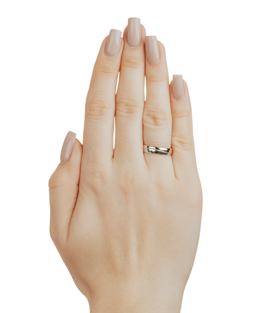 Gold wedding ring 4.5mm with comfort