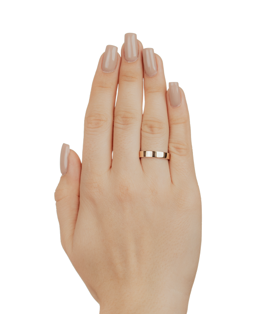 Wedding silver ring with gold plate