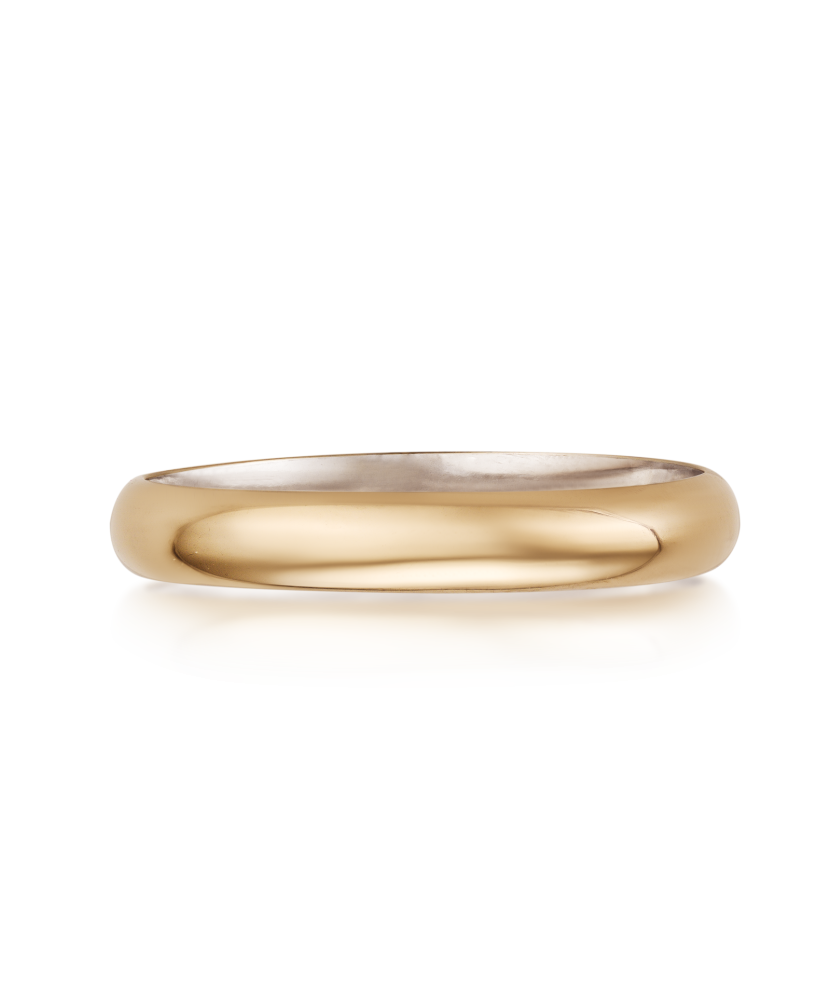 Wedding silver ring with gold plate