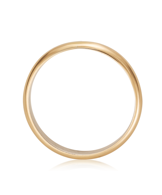 Wedding silver ring with gold plate