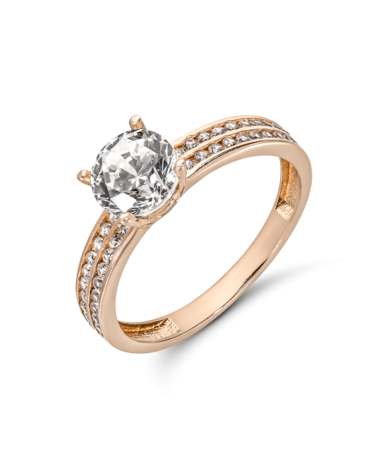 Kultasormus zirkoneilla