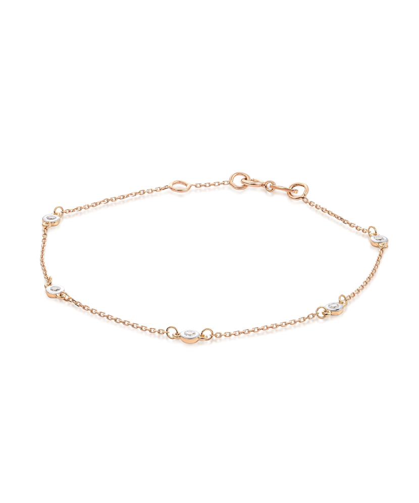 Gold bracelet with diamonds