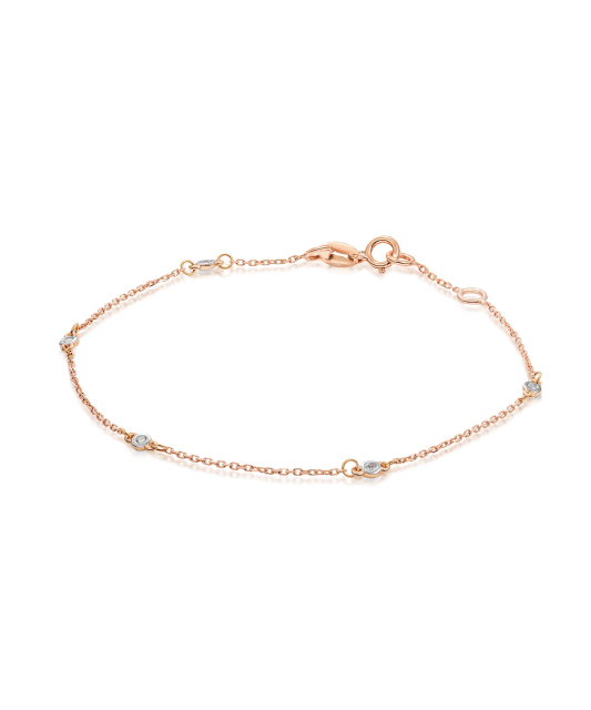 Gold bracelet with diamonds