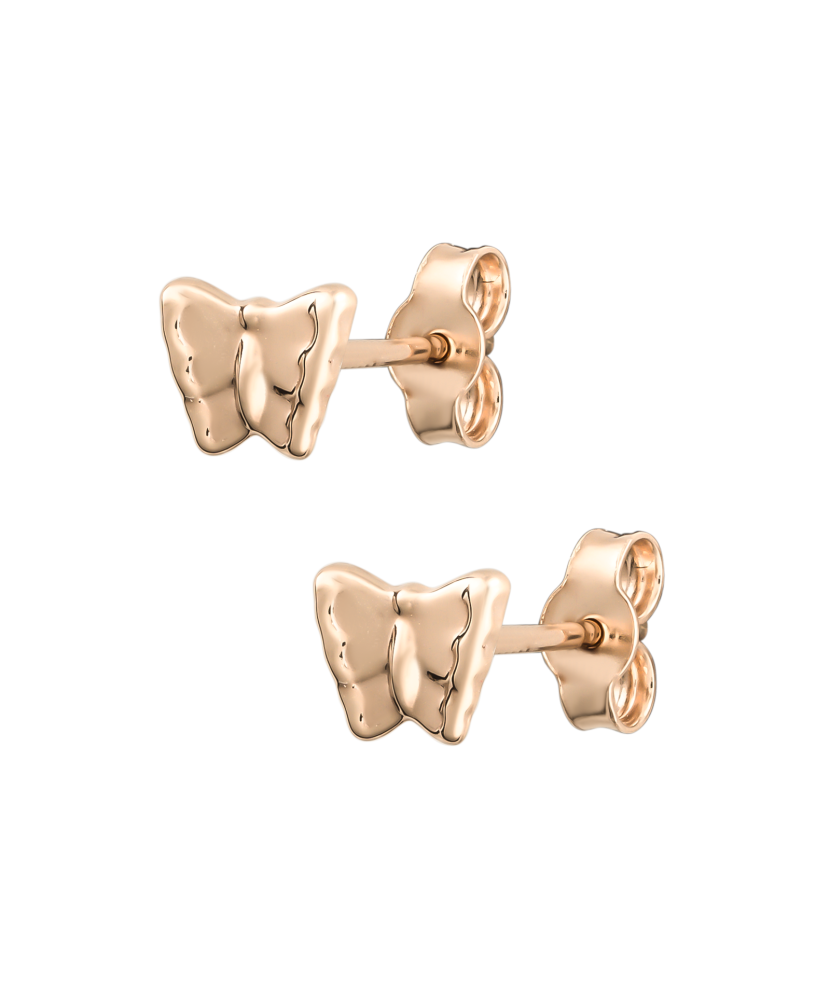 Gold earrings "butterfly"