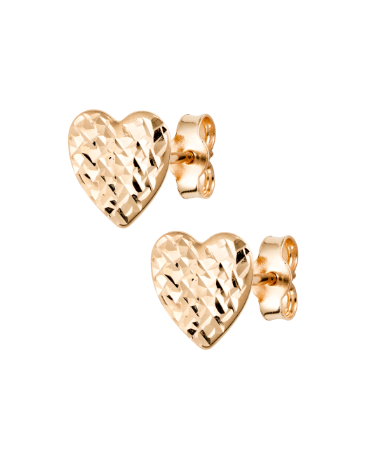 Gold earrings "heart"