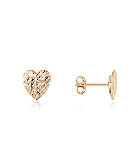 Gold earrings "heart"