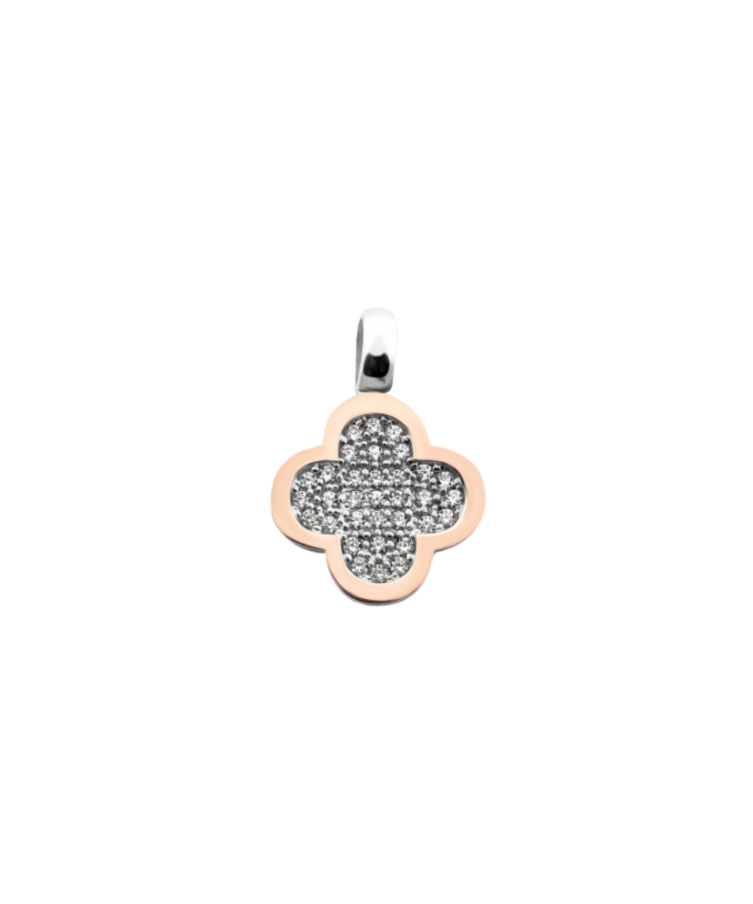 Gold plated Sterling silver pendant with zirconium