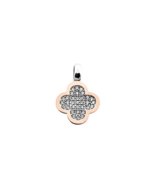 Gold plated Sterling silver pendant with zirconium