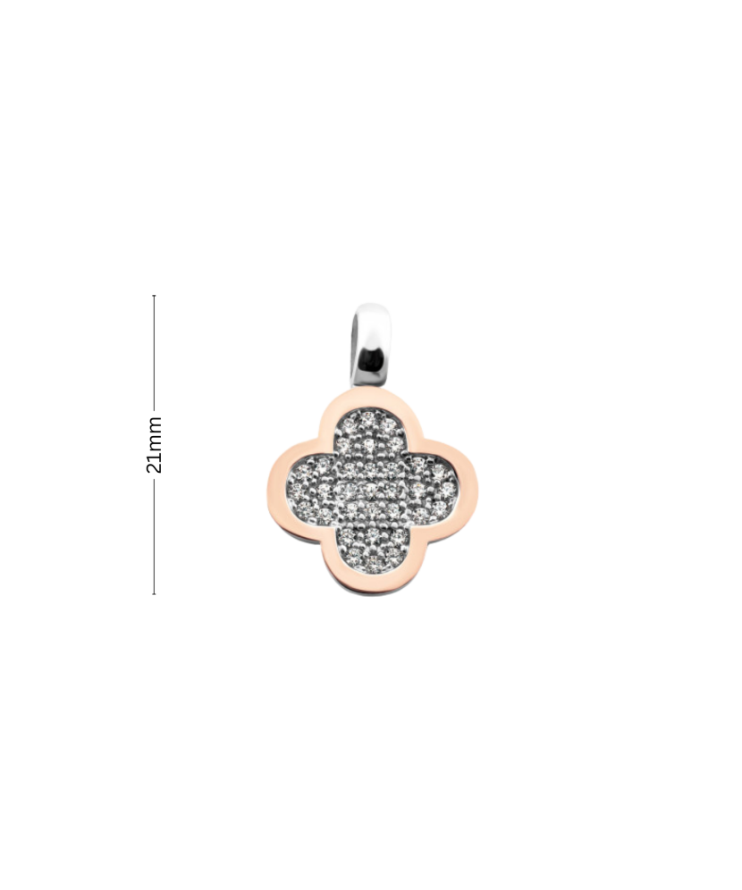 Gold plated Sterling silver pendant with zirconium