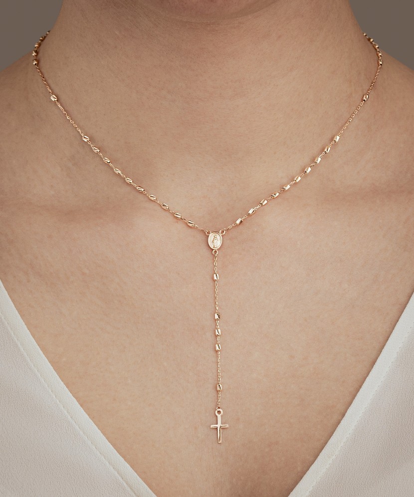 Gold chain with pendant "cross"