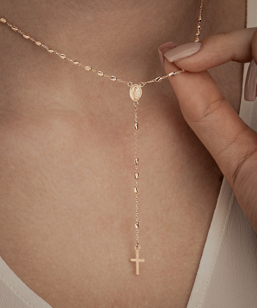 Gold chain with pendant "cross"