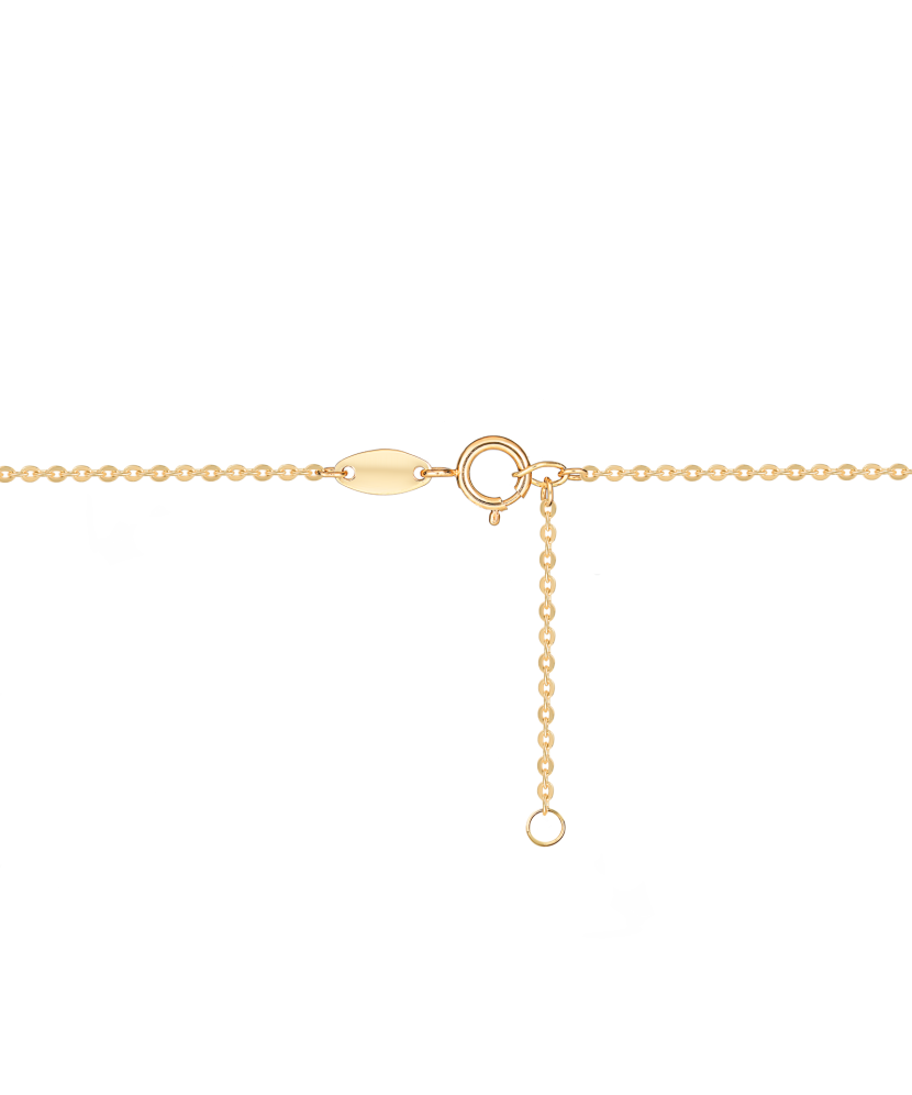 Keltainen kultaketju zirkoniriipuksella