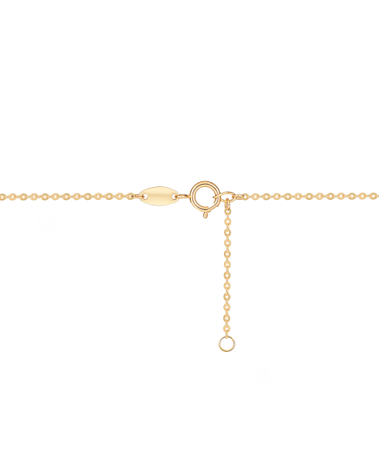 Yellow Gold chain with zirconium pendant