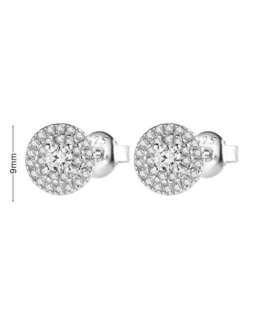Sterling silver earrings with zircons