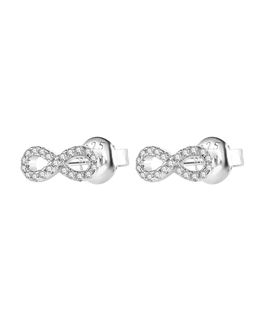 Sterling silver earrings with zircons