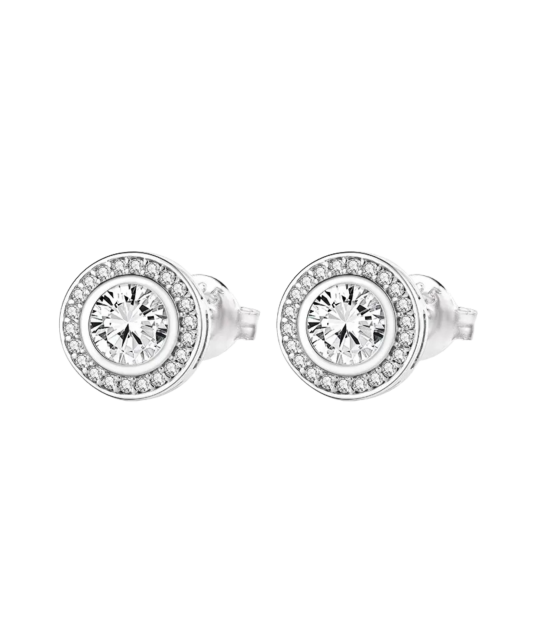 Sterling silver earrings with zircons