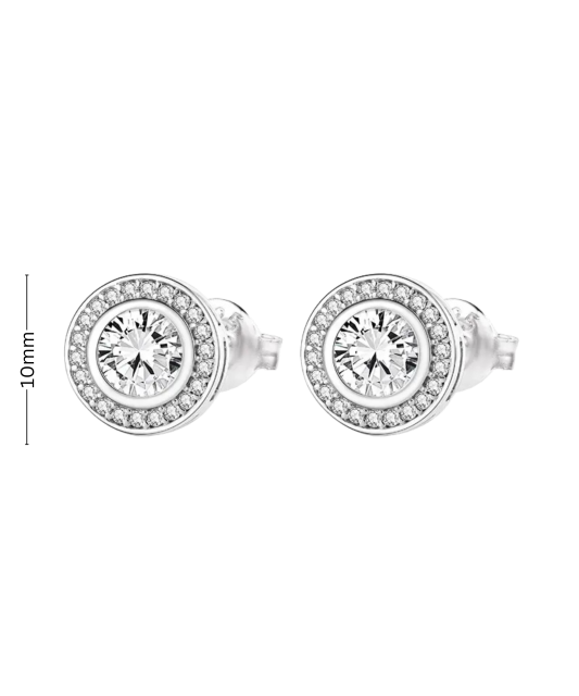 Sterling silver earrings with zircons