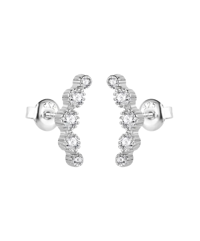 Sterling silver earrings with zircons