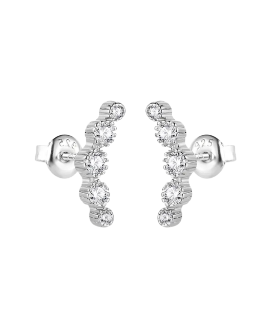 Sterling silver earrings with zircons