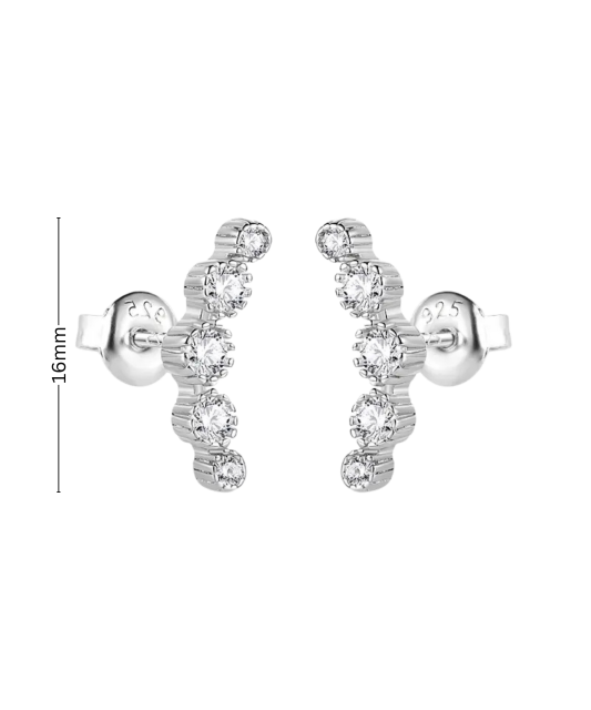 Sterling silver earrings with zircons