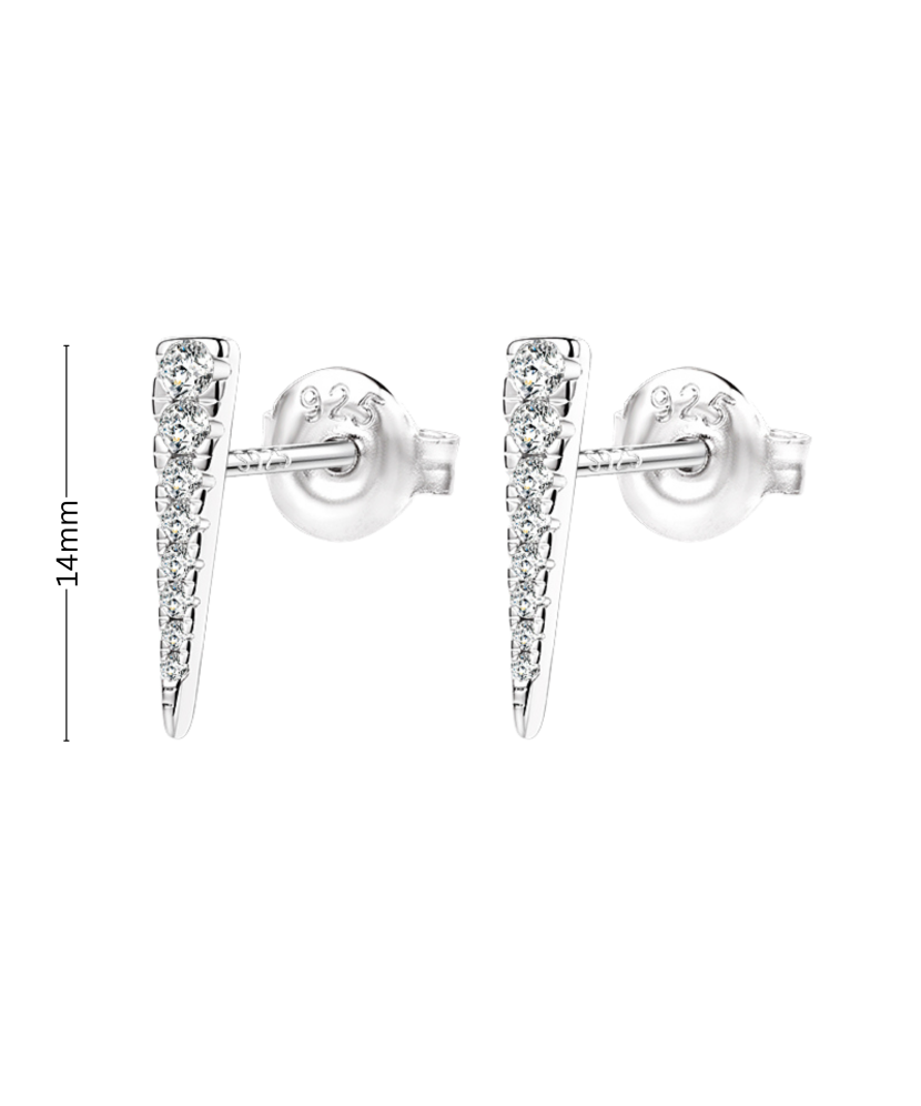 Sterling silver earrings with zircons