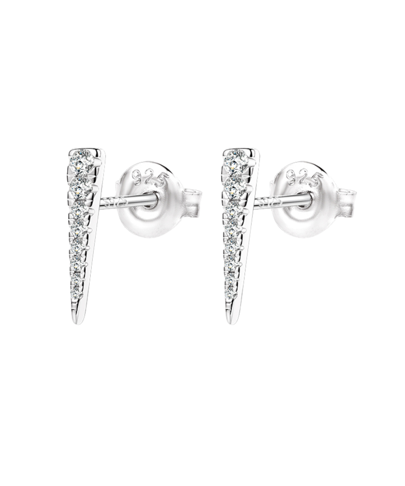Sterling silver earrings with zircons