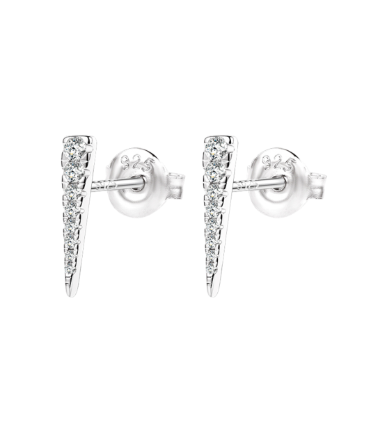 Sterling silver earrings with zircons