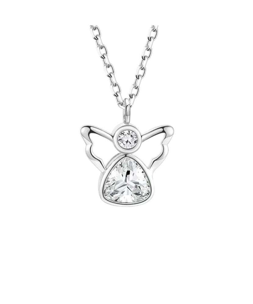 Hopeinen ketju zirkoniriipuksella