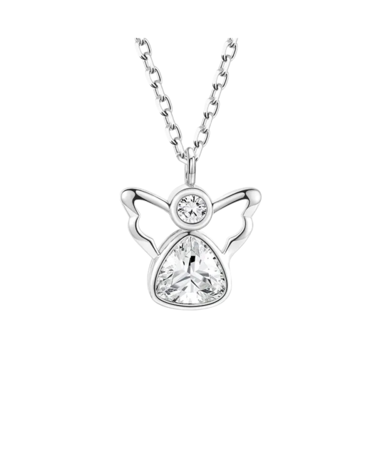 Sterling silver chain with zirconium pendant