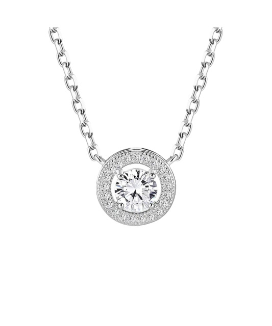 Sterling silver chain with zirconium pendant